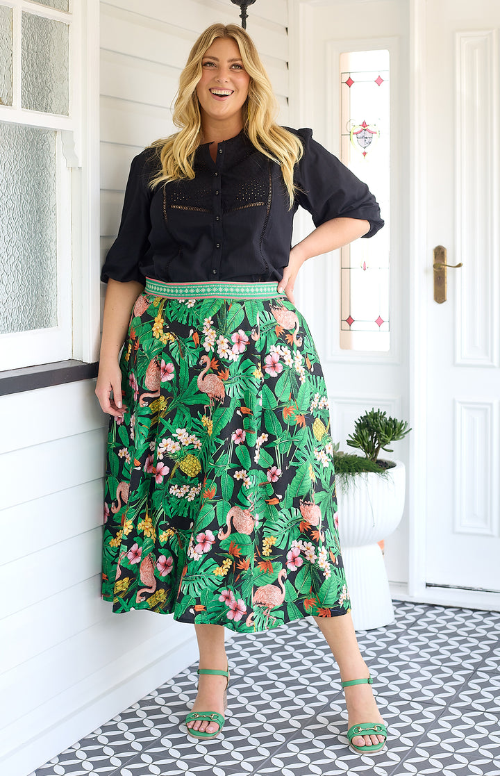 Bella Skirt in hello sunshine black