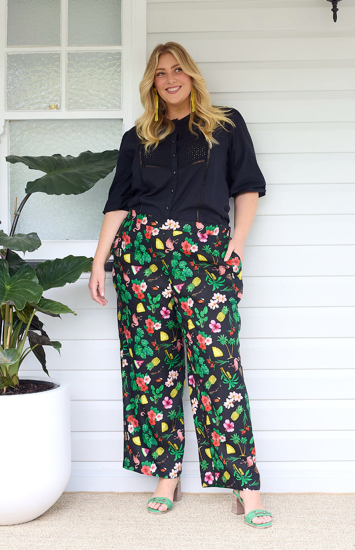 Penelope Pant in hello sunshine black