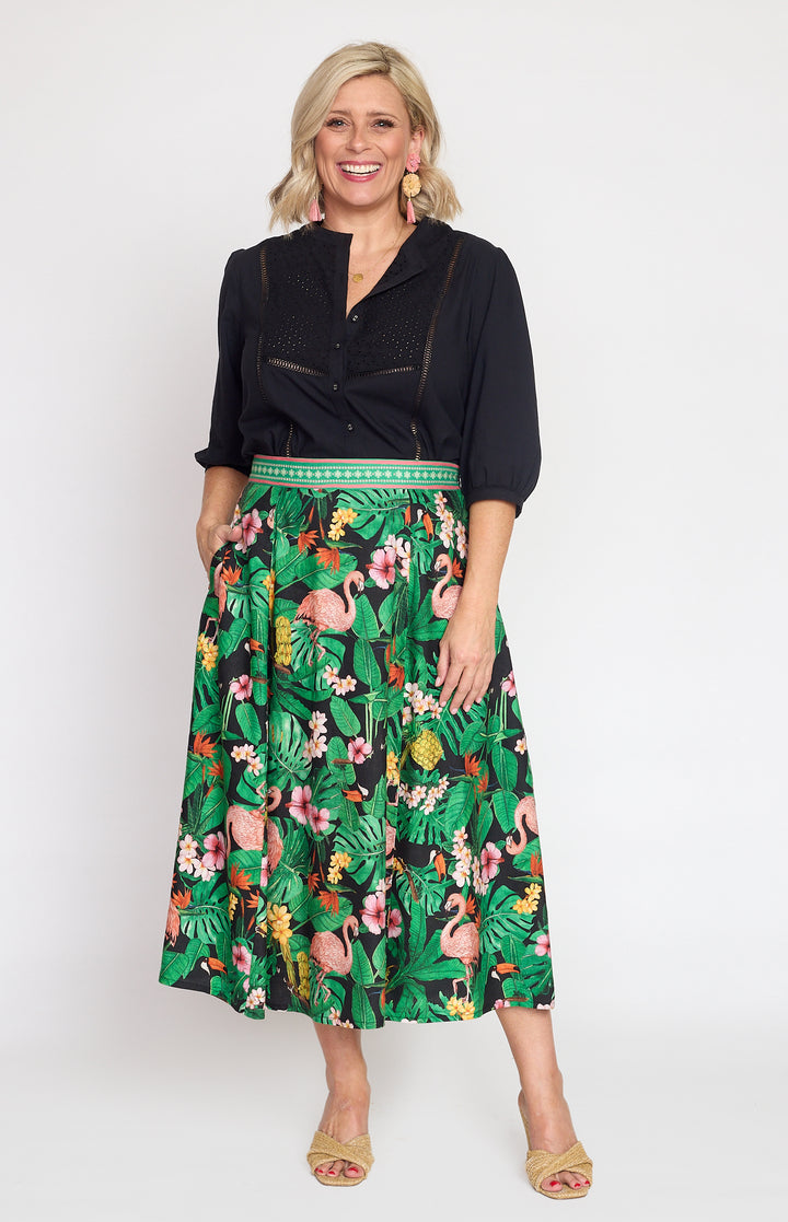 Bella Skirt in hello sunshine black