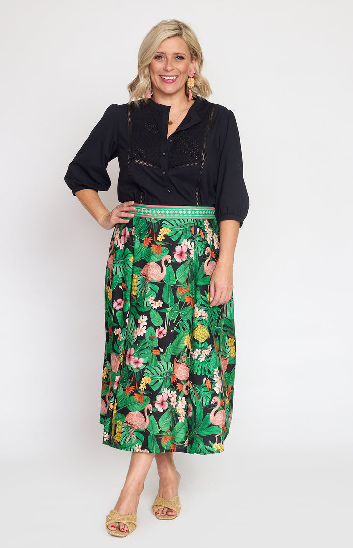 Bella Skirt in hello sunshine black