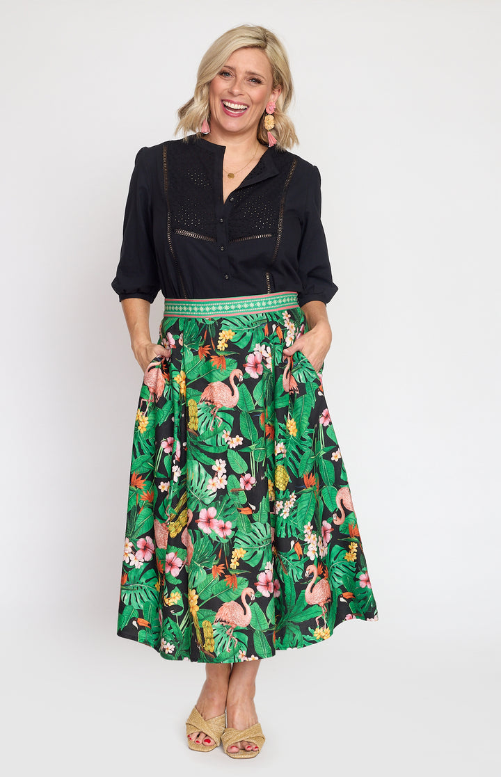 Bella Skirt in hello sunshine black