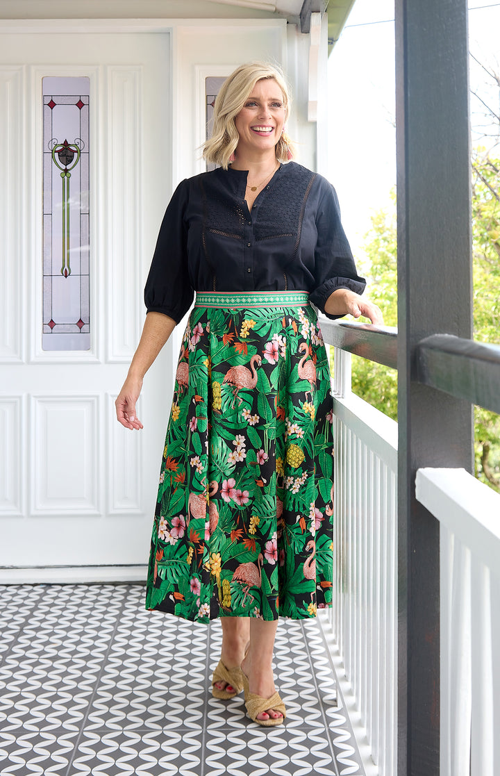 Bella Skirt in hello sunshine black