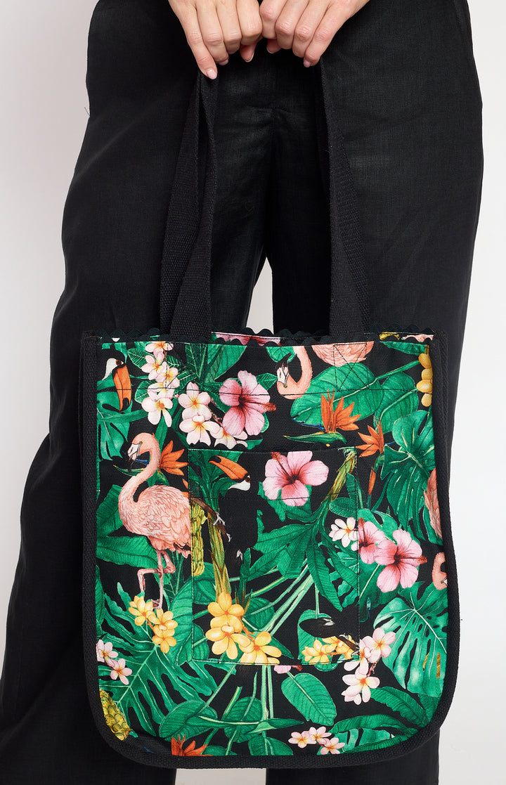 Bits and Bobs Tote in hello sunshine black