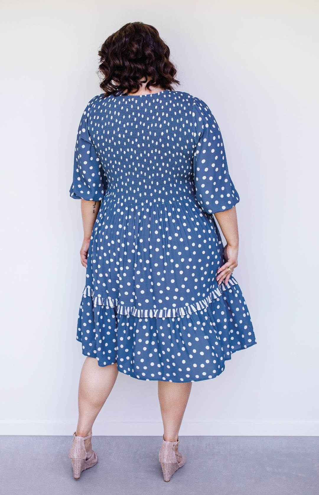 Barbados Mini Dress in sweet spot blue