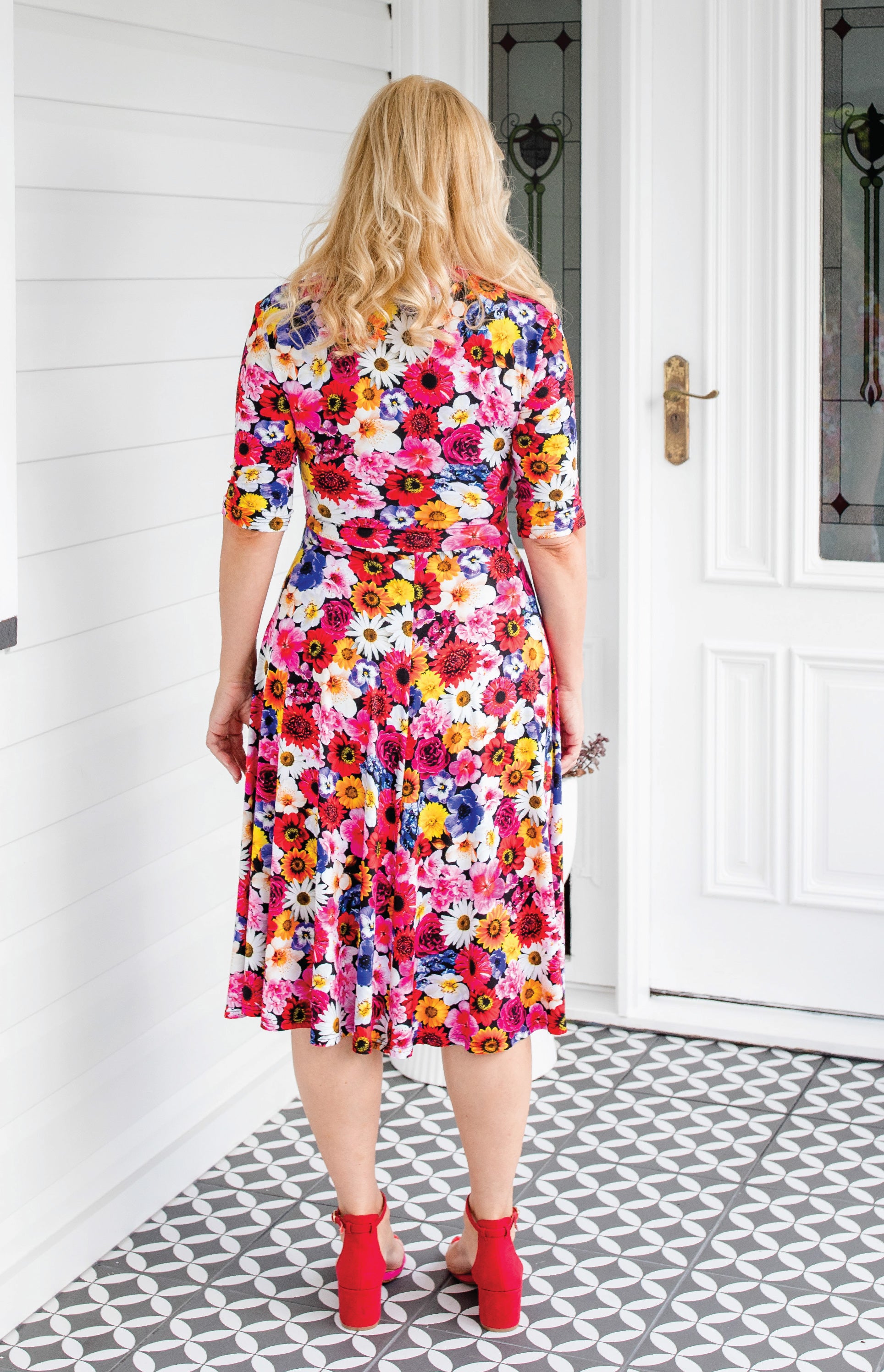 Cleo Dress in garden party Maiocchi