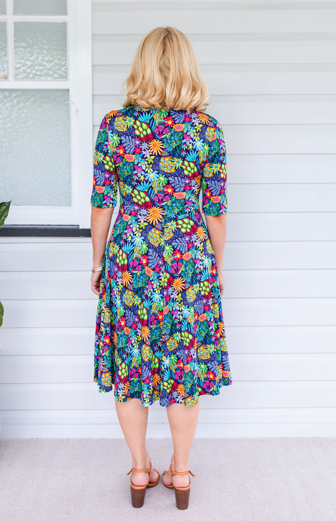 Cleo Dress in wide blue yonder