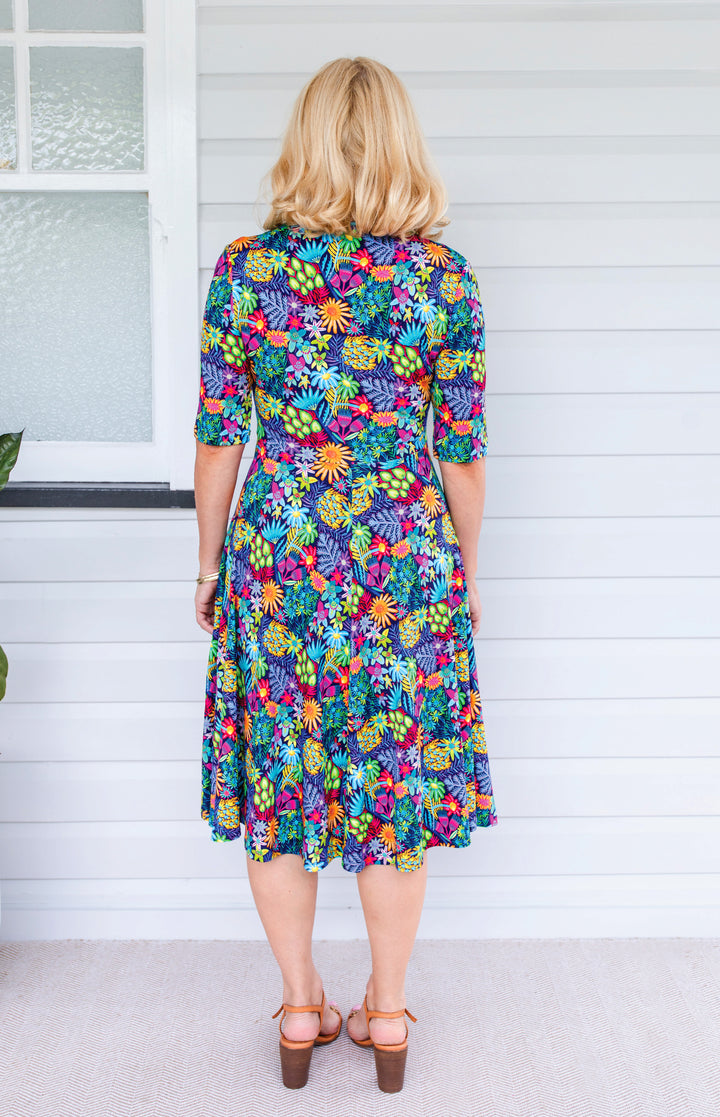 Cleo Dress in wide blue yonder