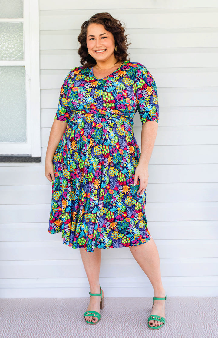 Cleo Dress in wide blue yonder