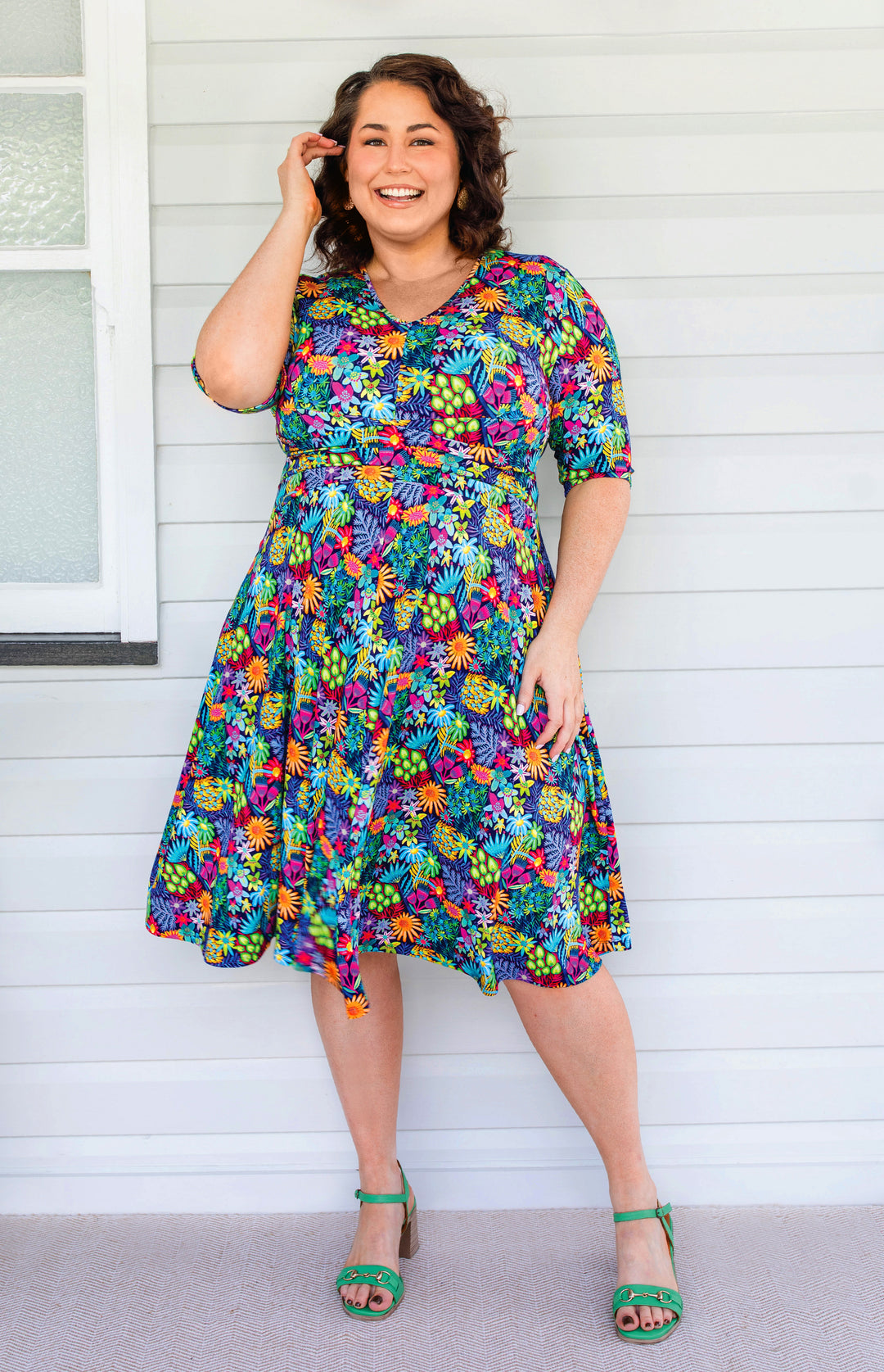 Cleo Dress in wide blue yonder