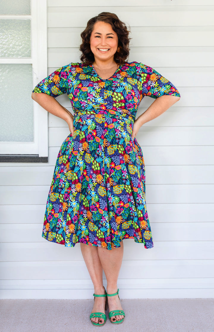 Cleo Dress in wide blue yonder