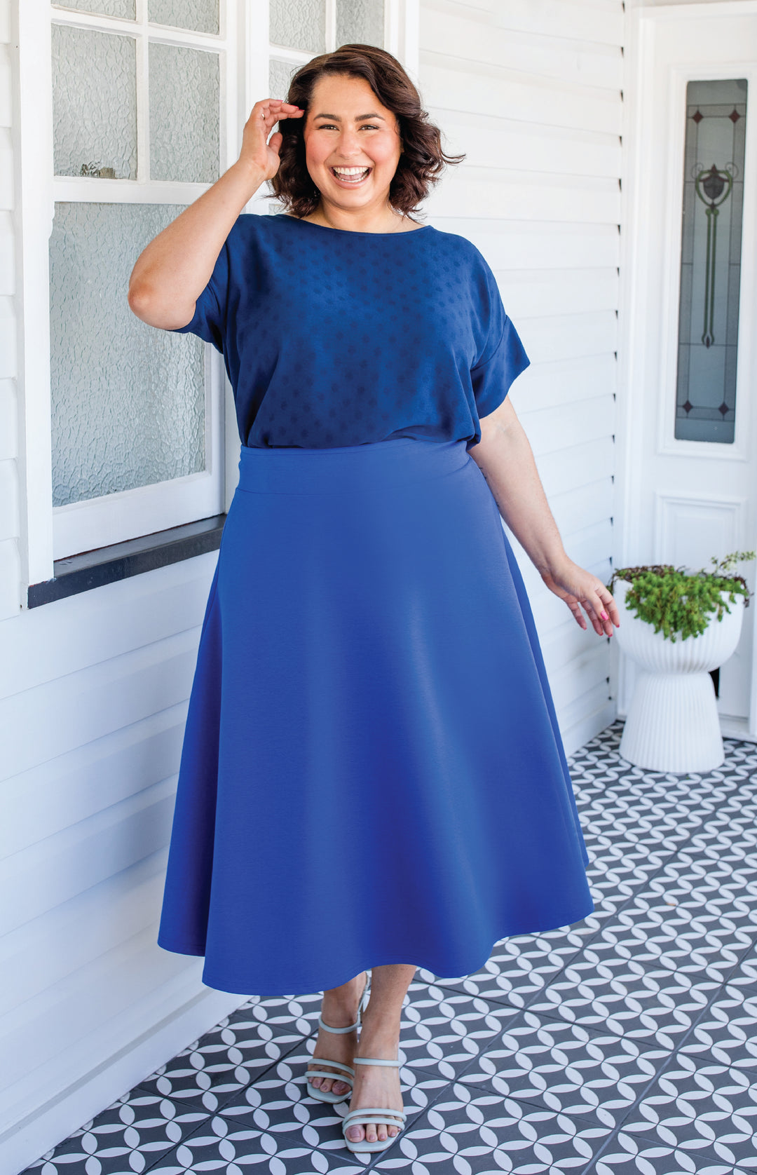 Our Favourite Ponte Skirt in blue