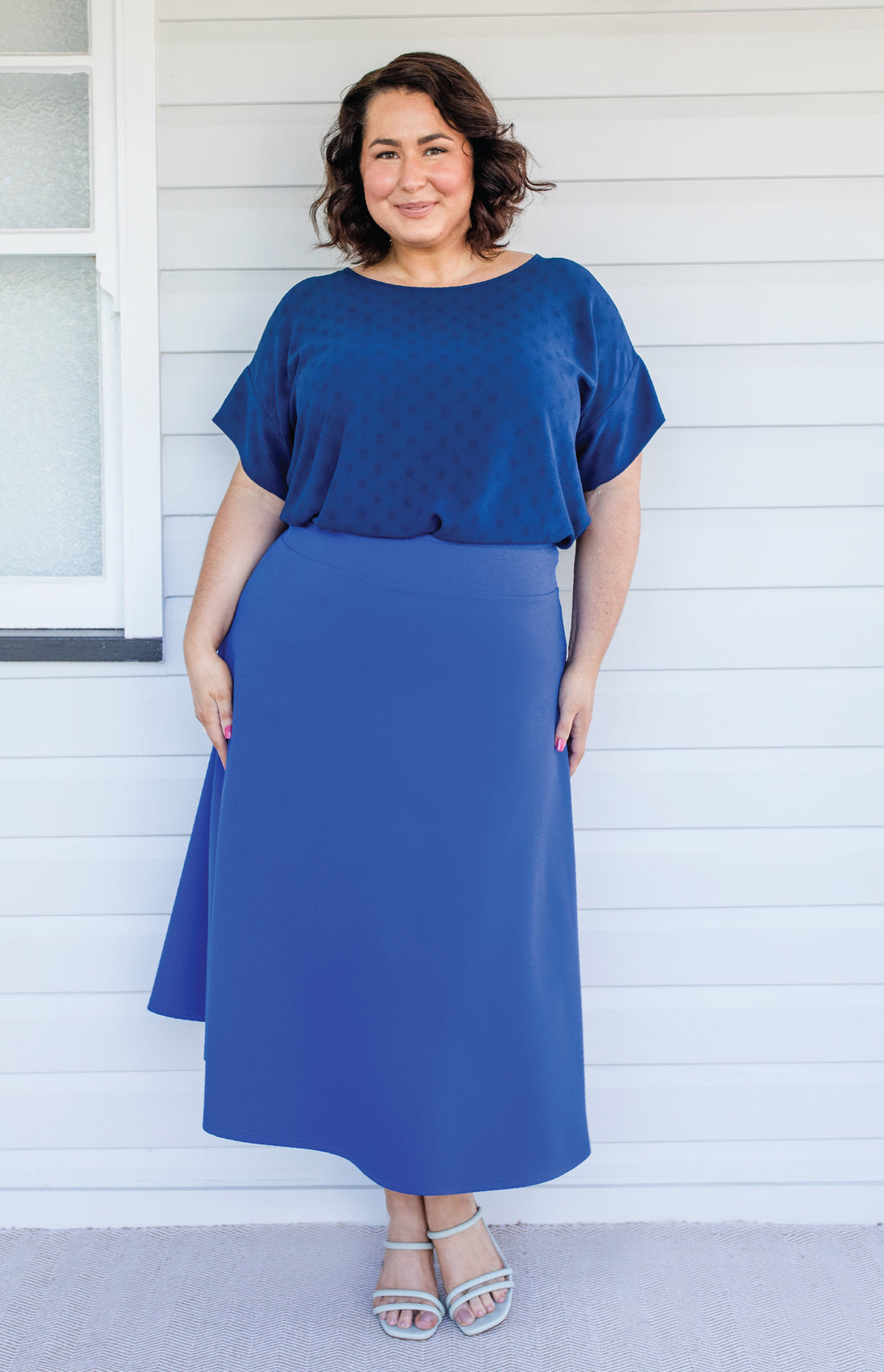 Our Favourite Ponte Skirt in blue