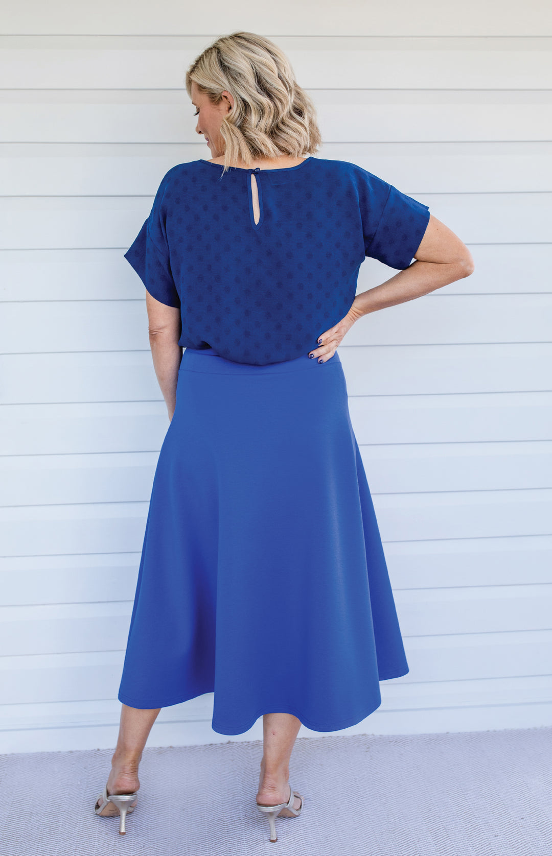 Our Favourite Ponte Skirt in blue