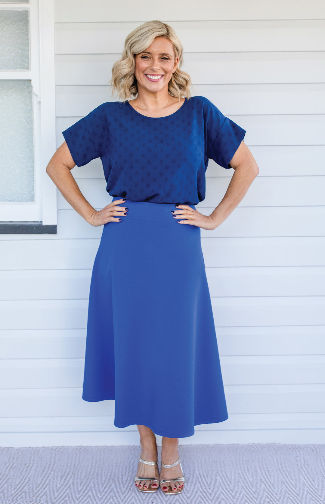 Our Favourite Ponte Skirt in blue