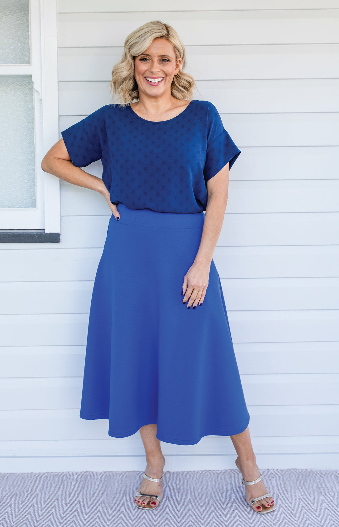 Our Favourite Ponte Skirt in blue