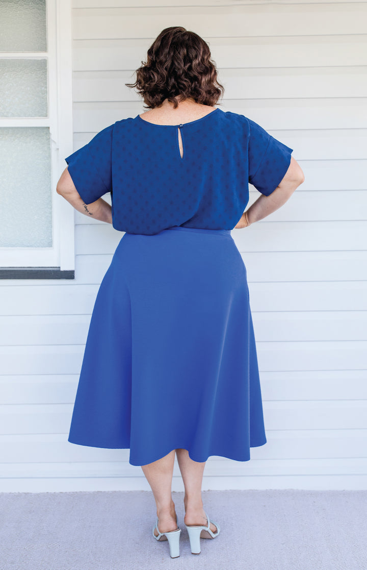 Our Favourite Ponte Skirt in blue