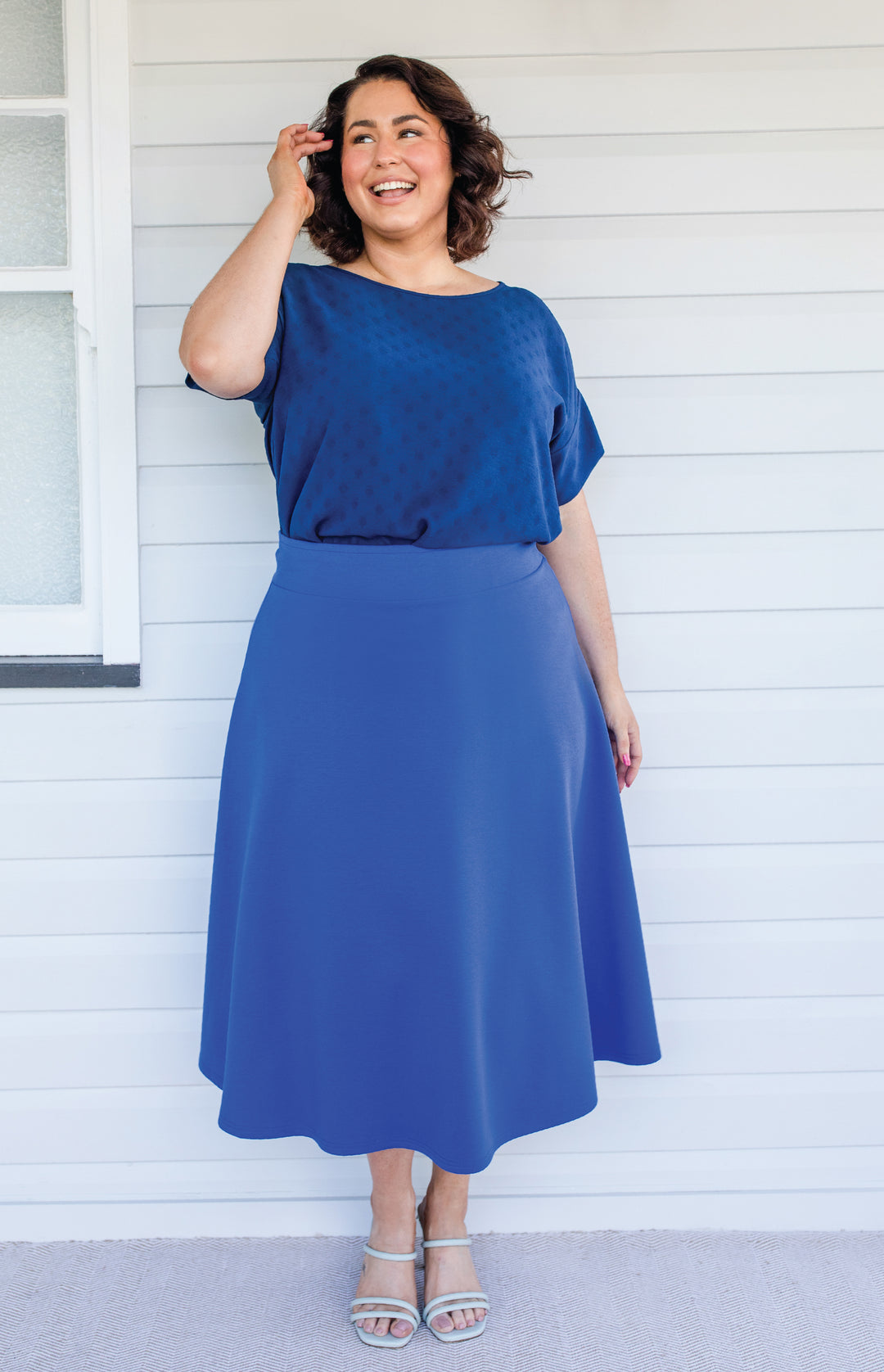 Our Favourite Ponte Skirt in blue