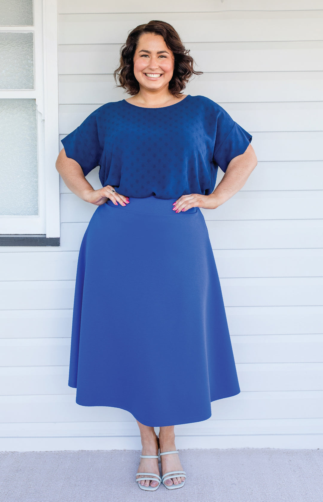 Our Favourite Ponte Skirt in blue