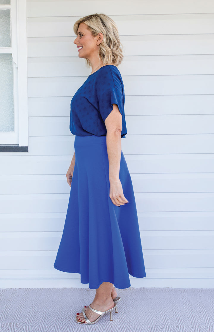 Our Favourite Ponte Skirt in blue