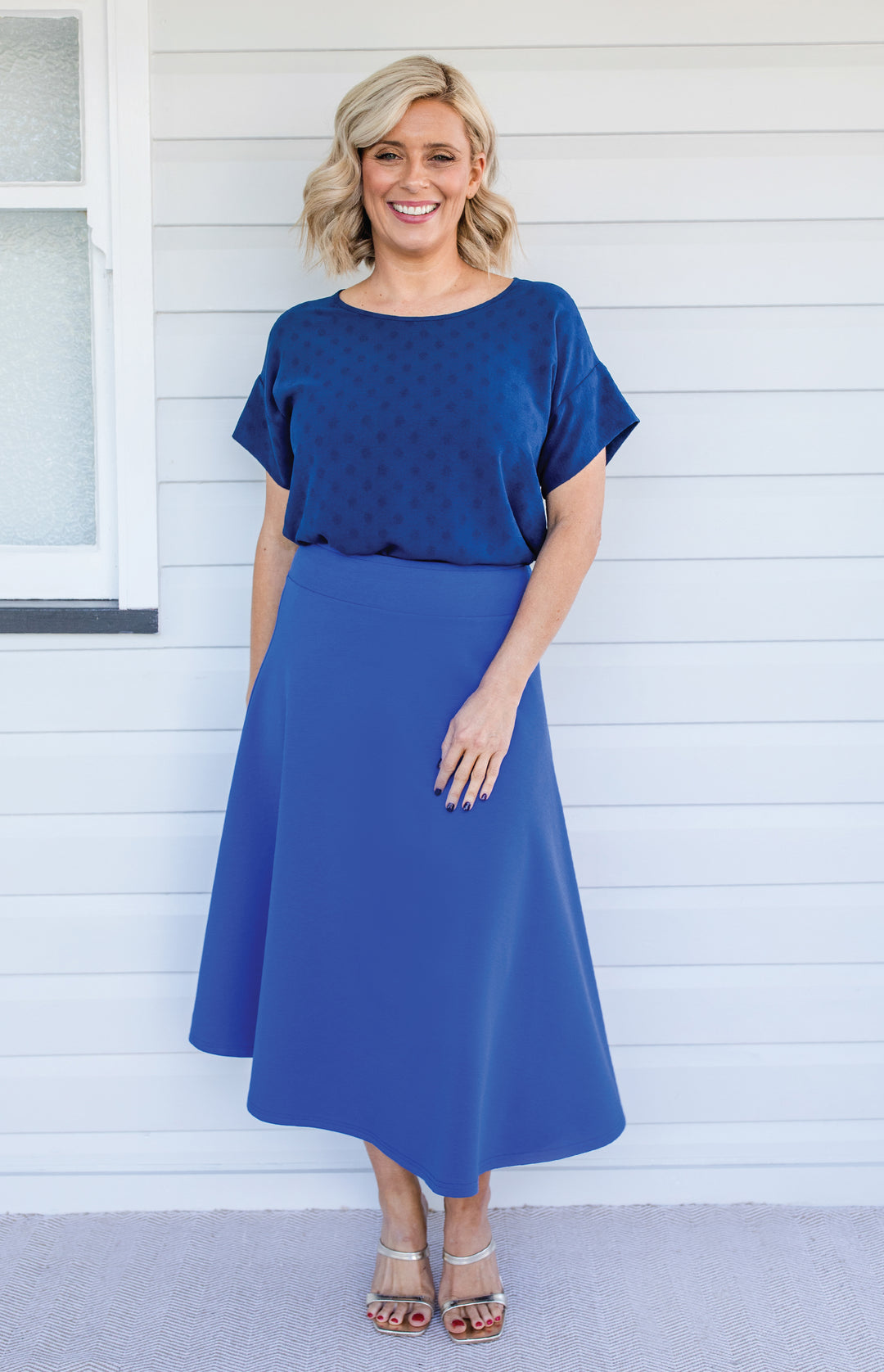 Our Favourite Ponte Skirt in blue