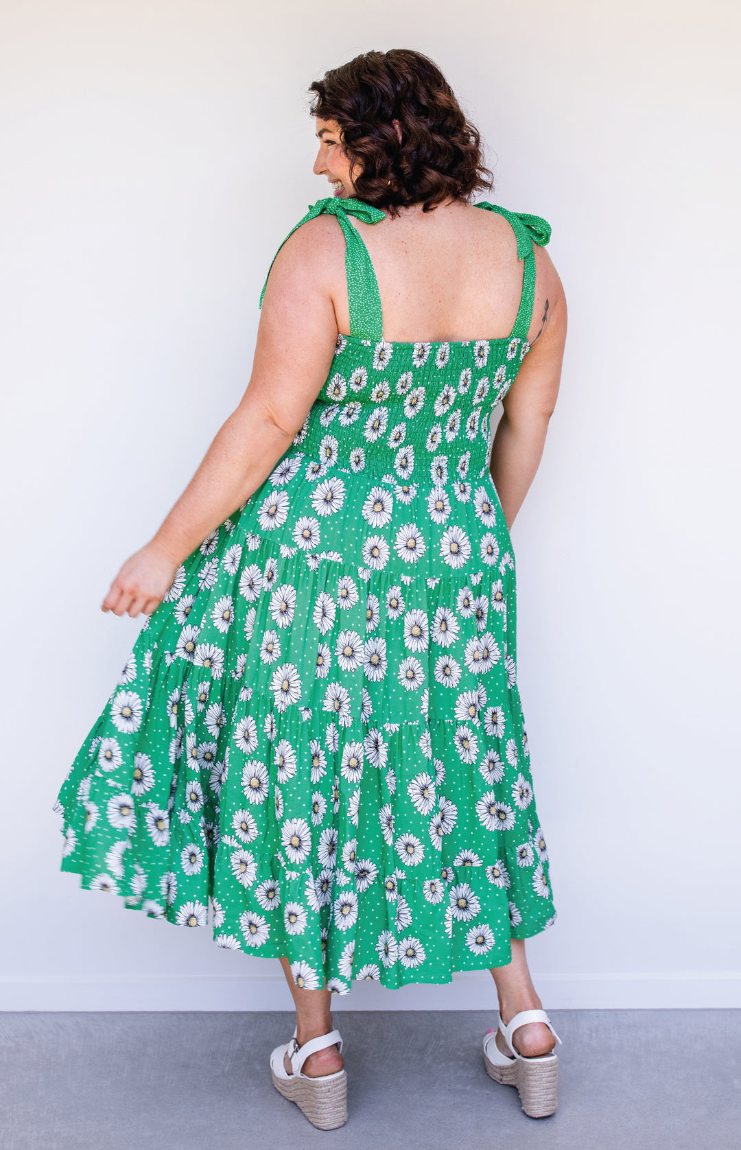 Florida Dress/Skirt in daisy days green