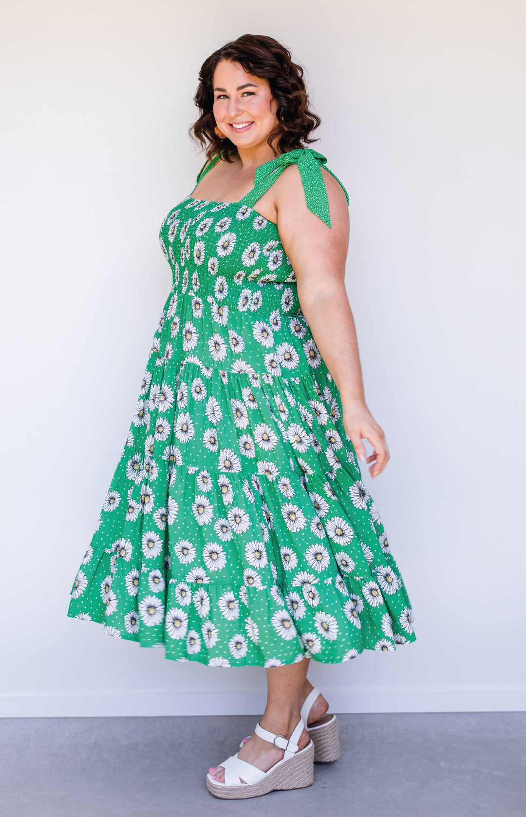 Florida Dress/Skirt in daisy days green