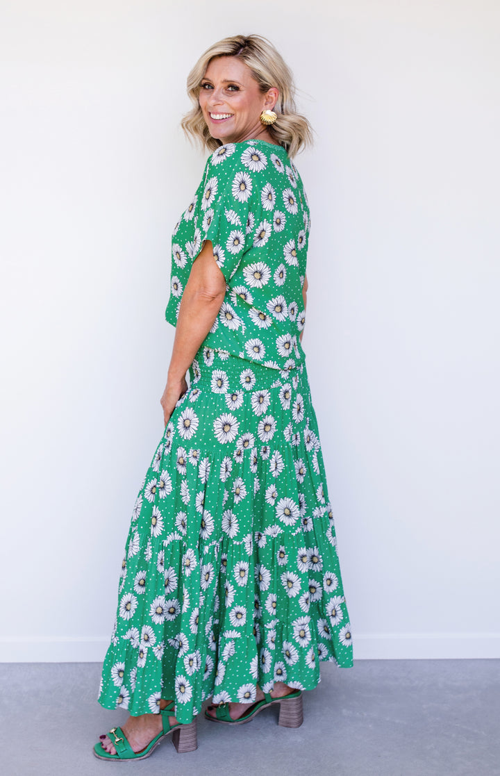 Florida Dress/Skirt in daisy days green