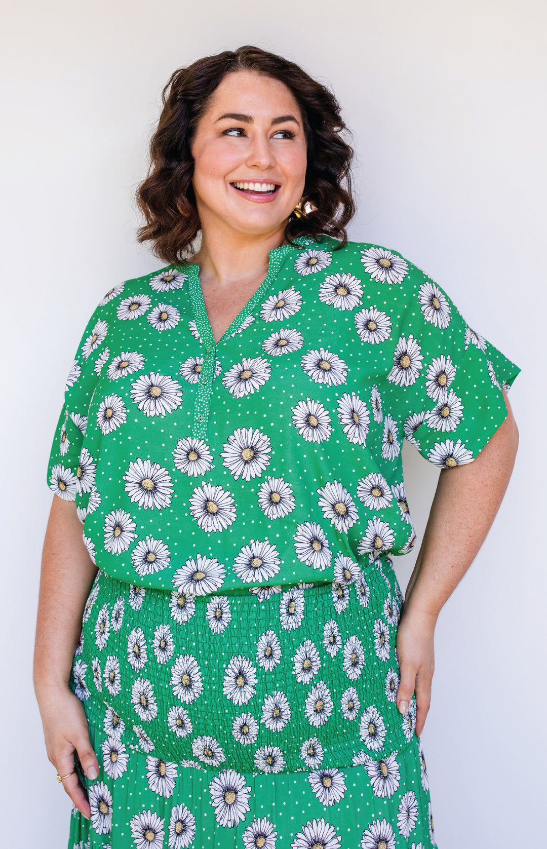 Florida Top in daisy days green