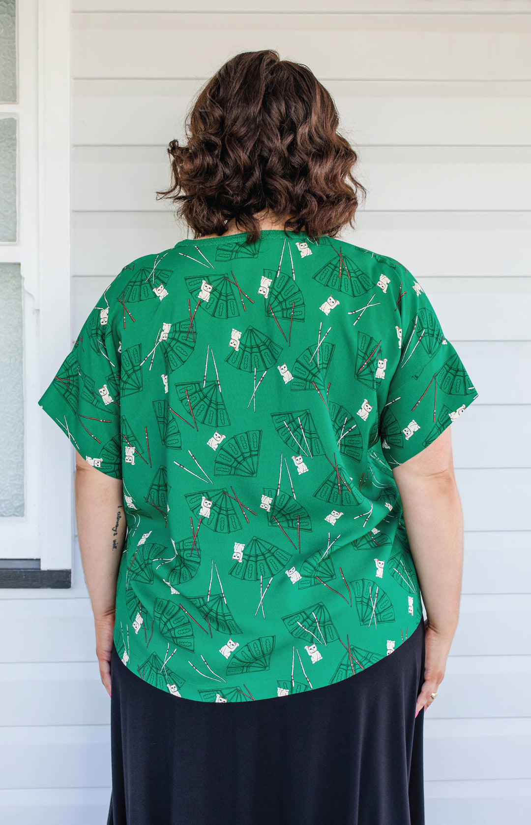 Florida Top in lucky cat green