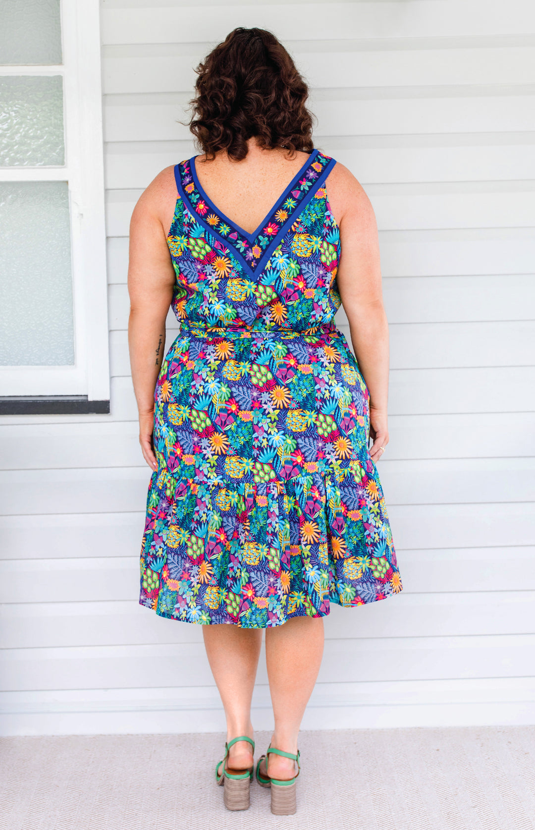 Holly Dress in wide blue yonder