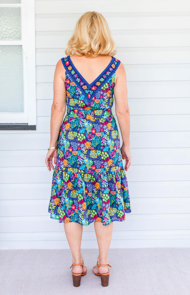 Holly Dress in wide blue yonder