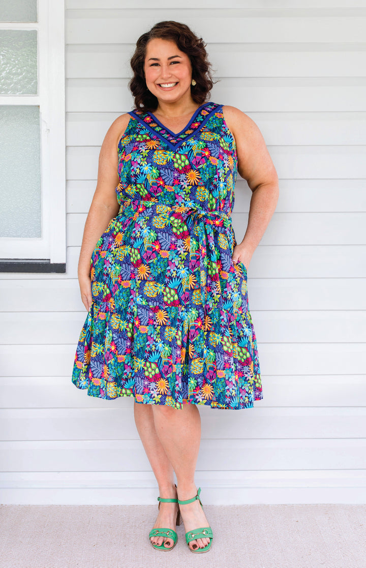 Holly Dress in wide blue yonder