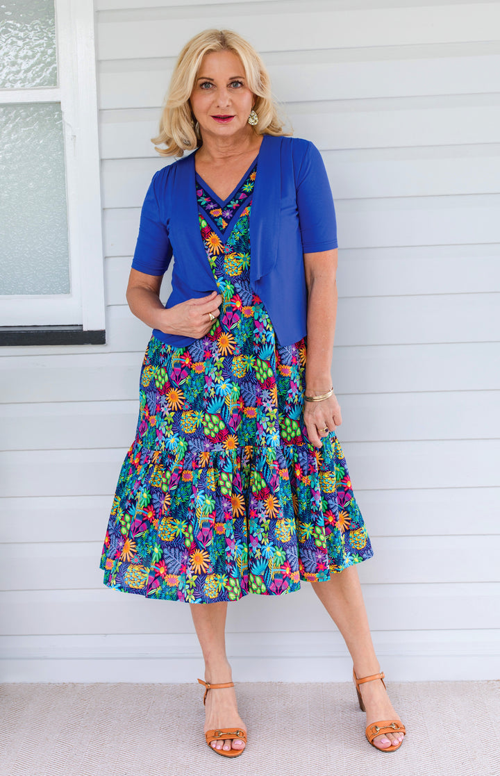 Holly Dress in wide blue yonder