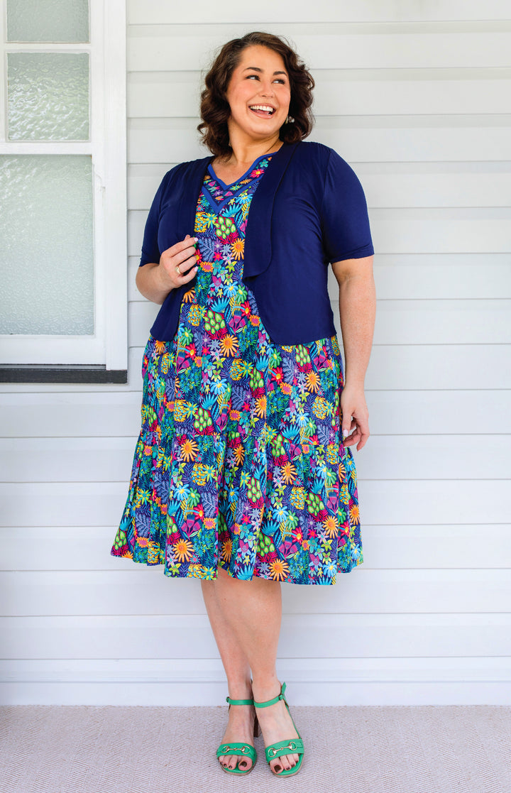 Holly Dress in wide blue yonder