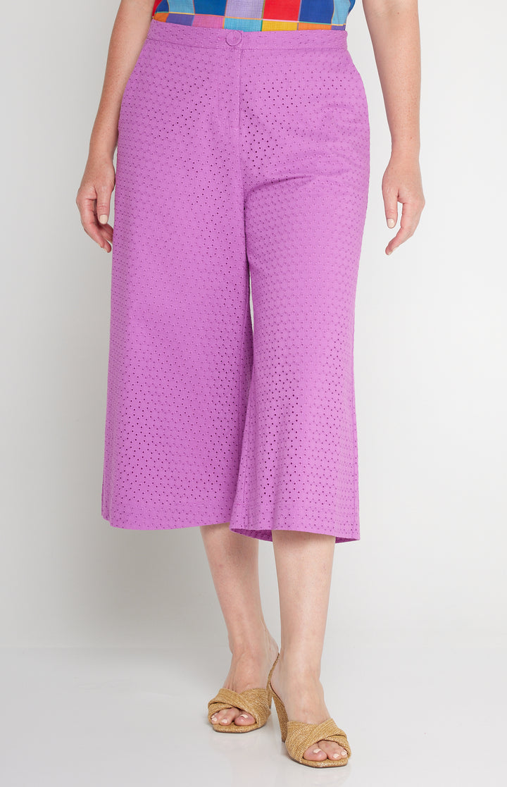 Jane Culotte in broderie lilac