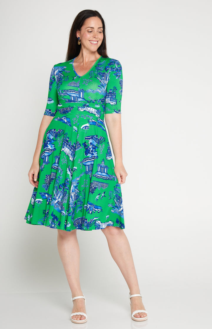 Cleo Dress in something green