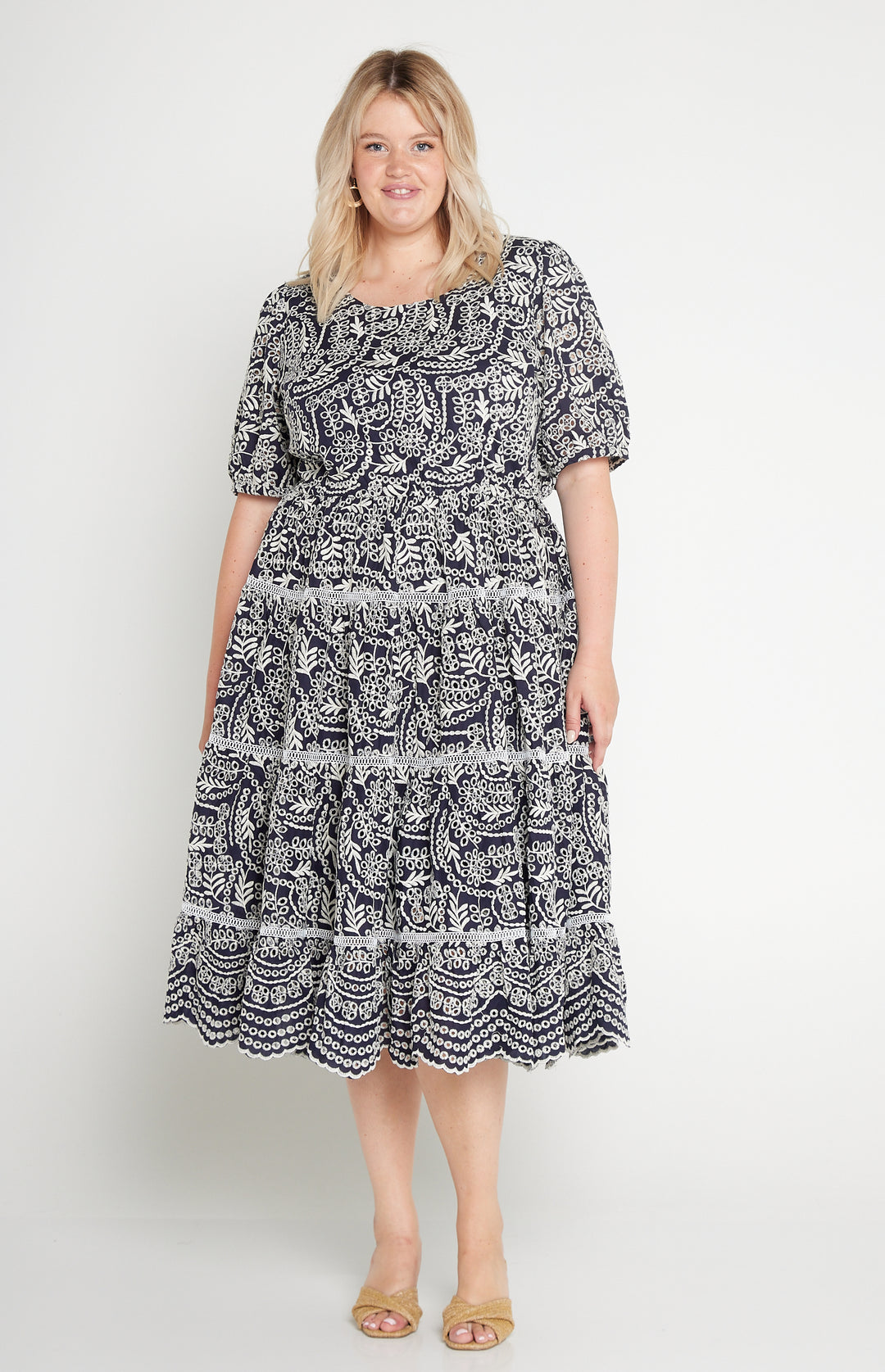 Eloise Dress in navy lace