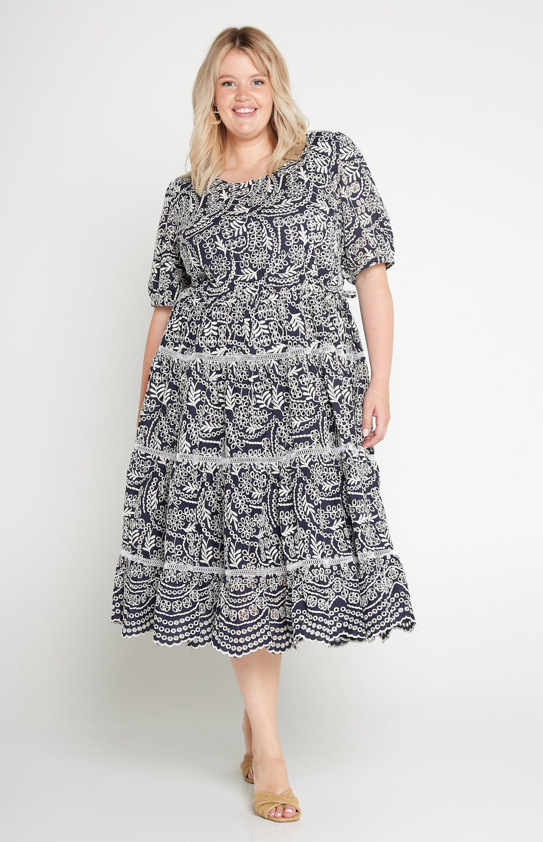 Eloise Dress in navy lace