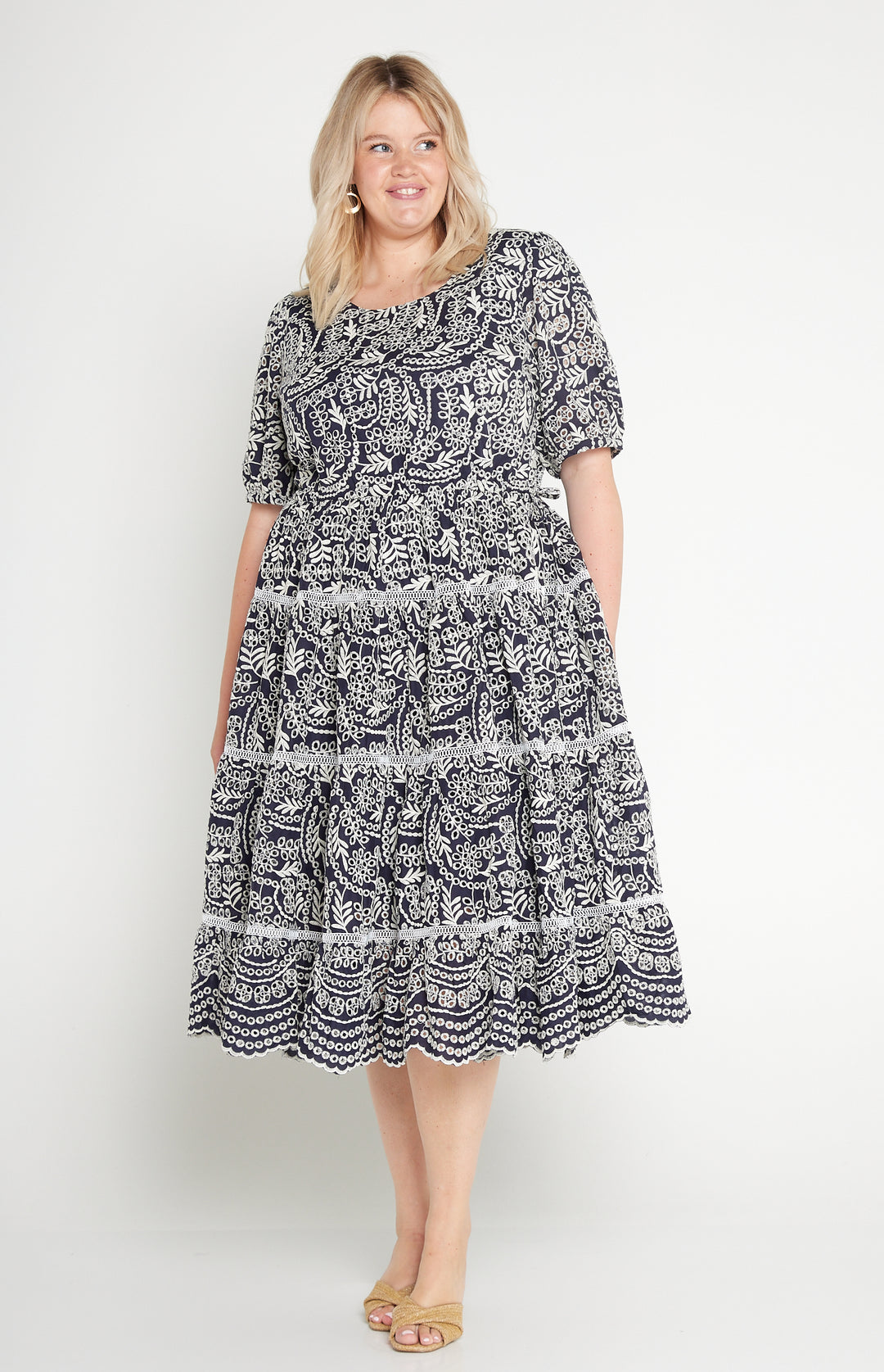 Eloise Dress in navy lace