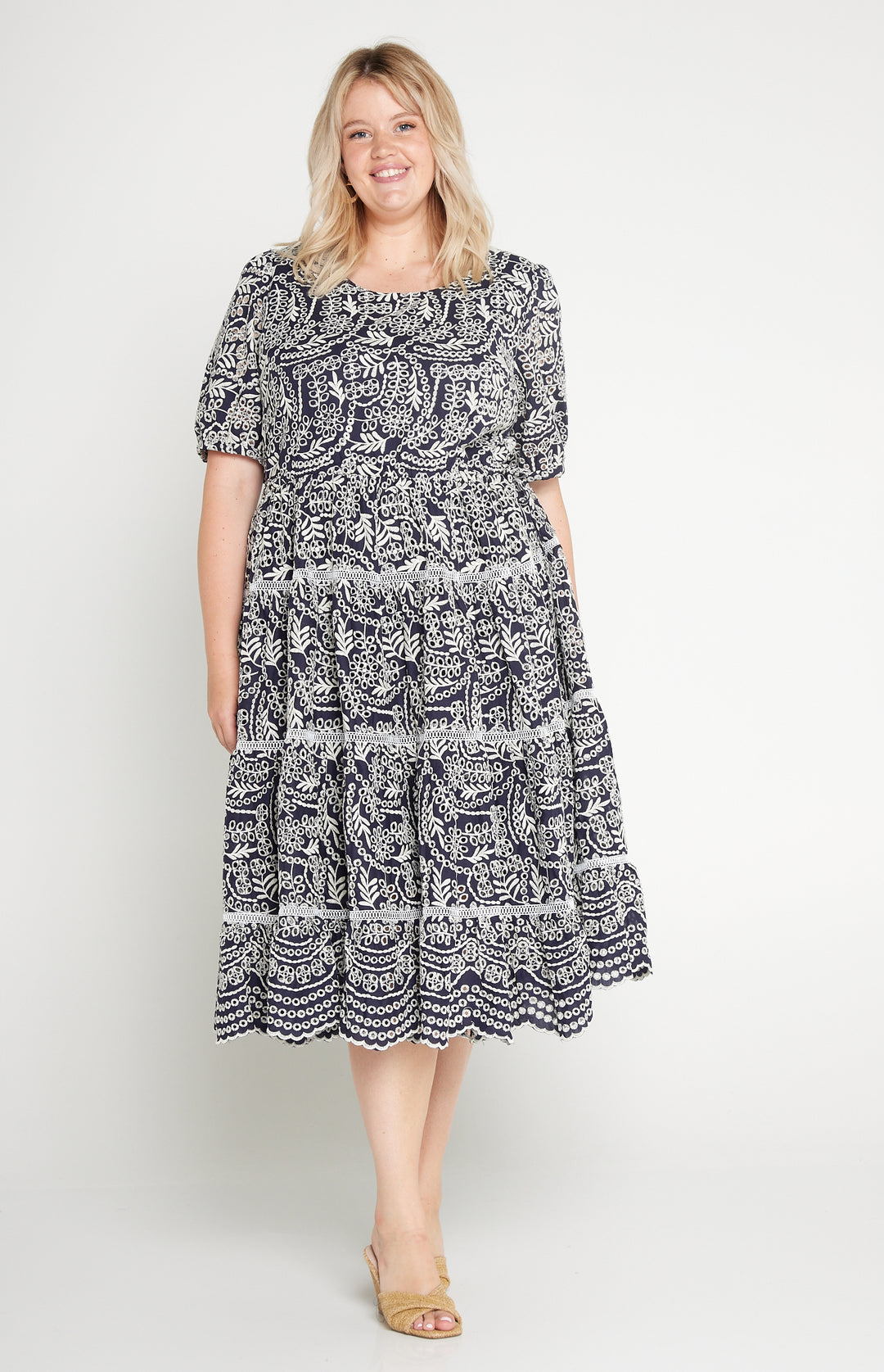 Eloise Dress in navy lace