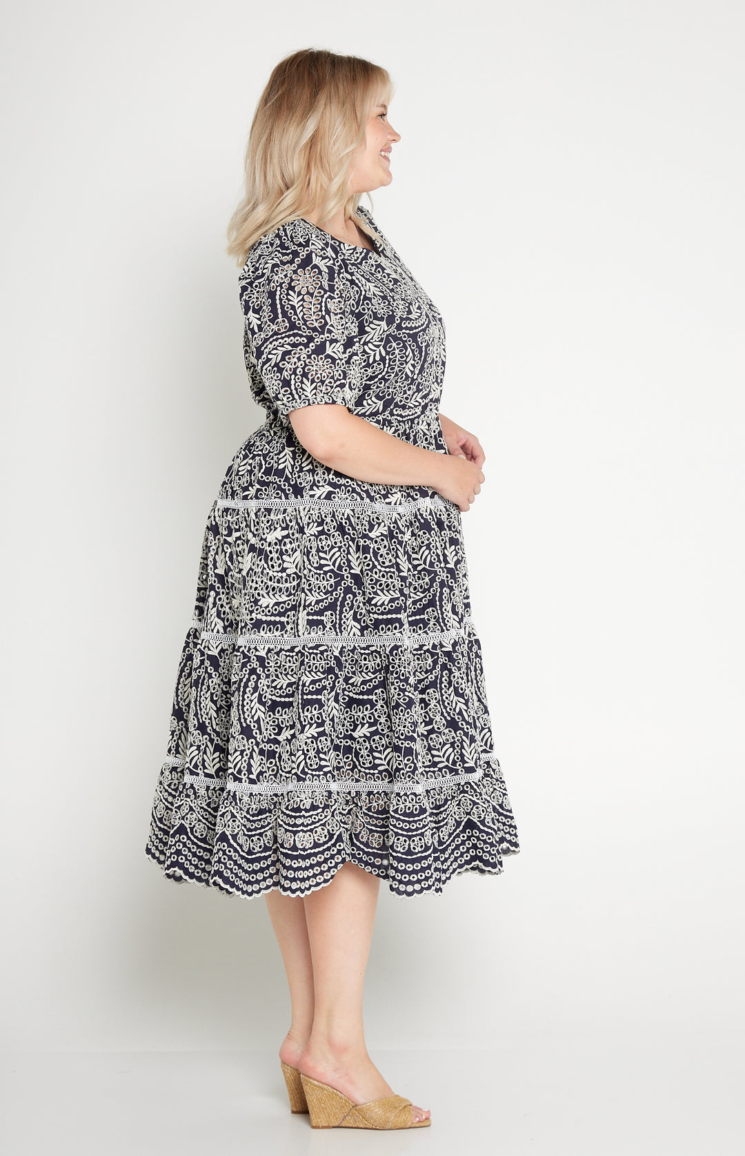 Eloise Dress in navy lace