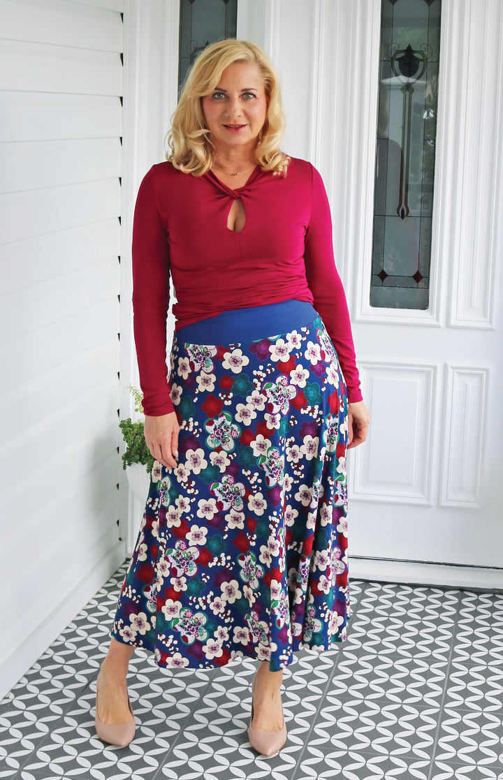 Bamboo Must Have Skirt in spellbound blue