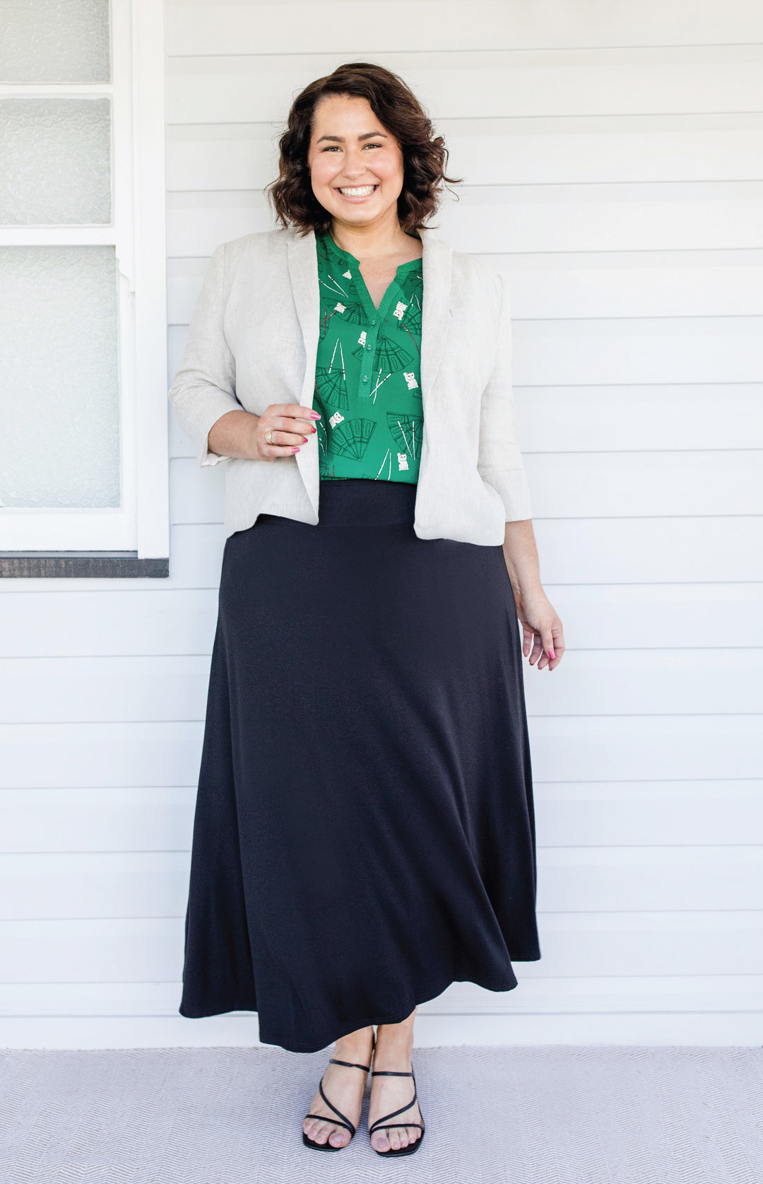 Perfect Linen Blazer in oatmeal