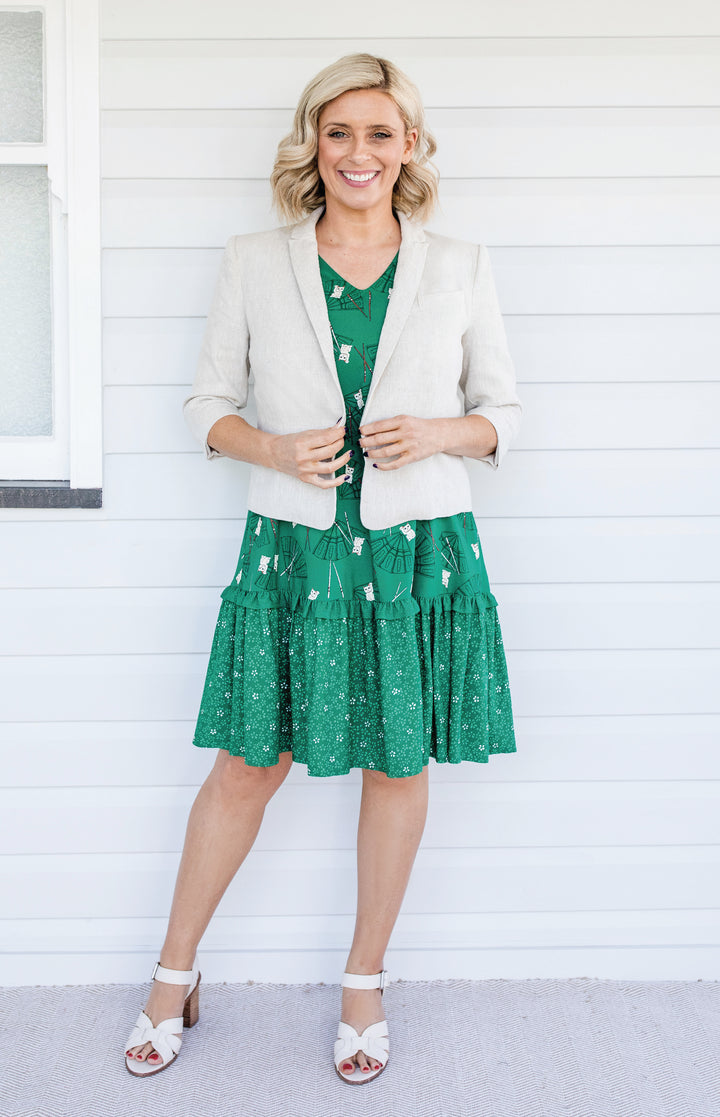 Perfect Linen Blazer in oatmeal