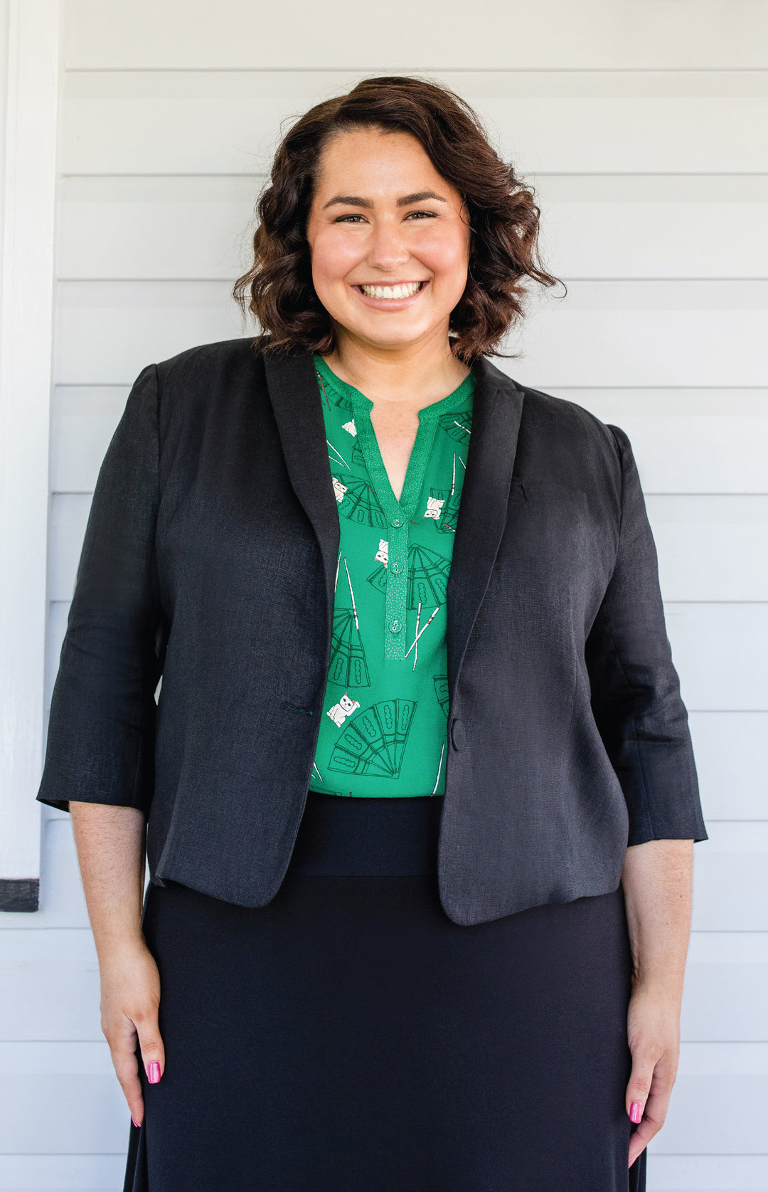 Perfect Linen Blazer in black