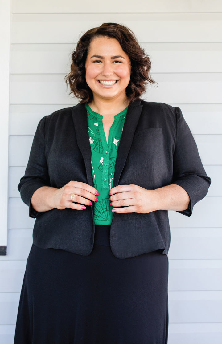 Perfect Linen Blazer in black