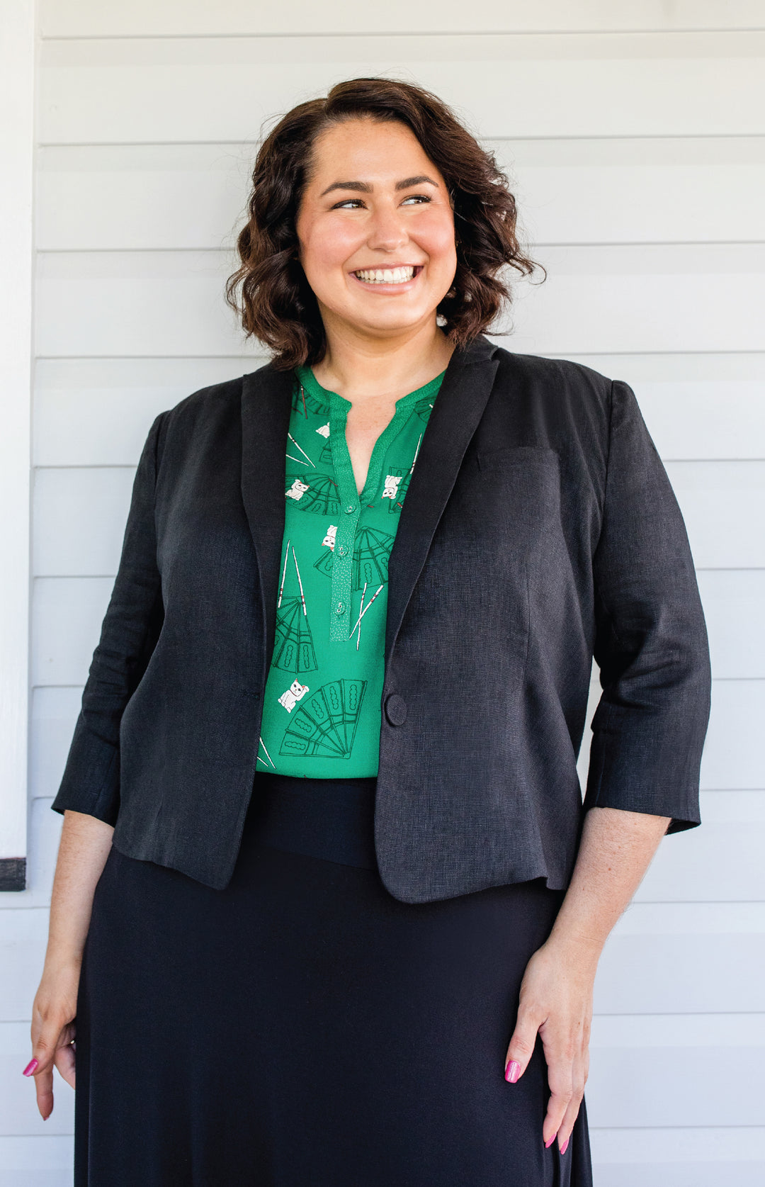 Perfect Linen Blazer in black