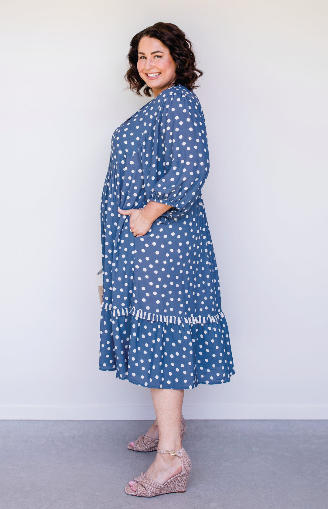 Portofino Midi Dress in sweet spot blue