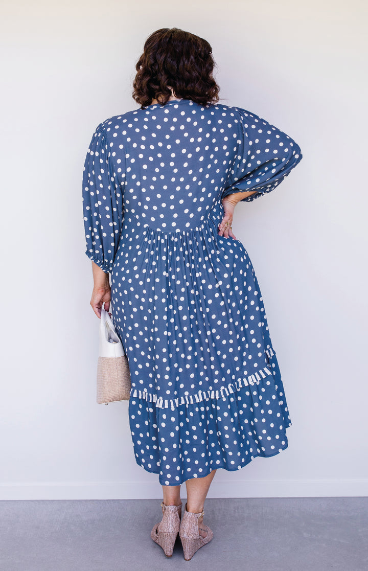 Portofino Midi Dress in sweet spot blue