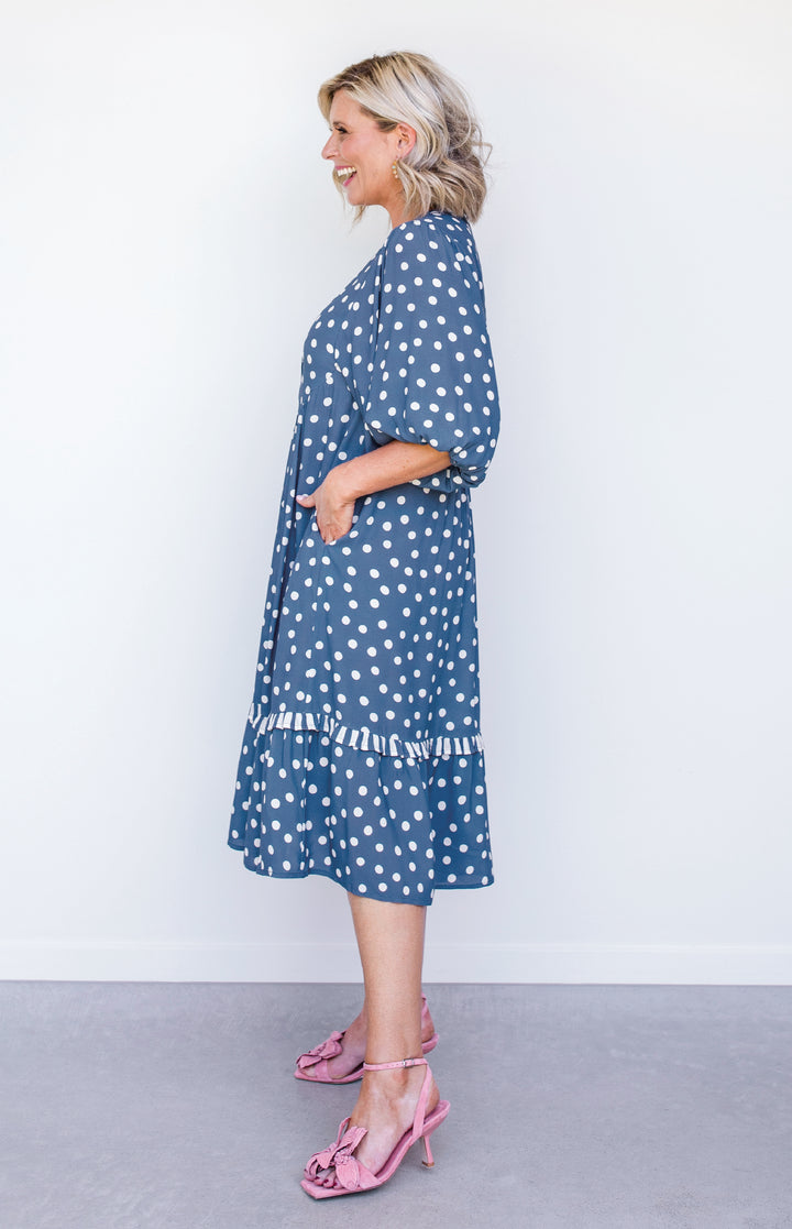 Portofino Midi Dress in sweet spot blue